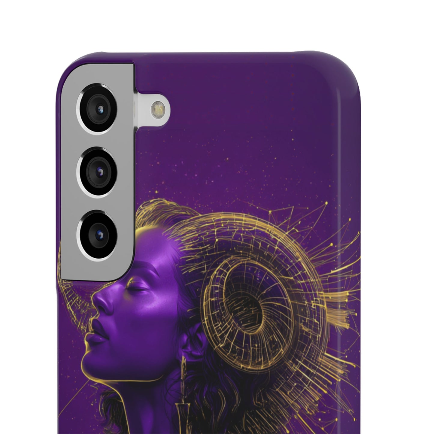 Purple & Gold Celestial Virgo Phone Case – Snap Cover for Samsung & iPhone