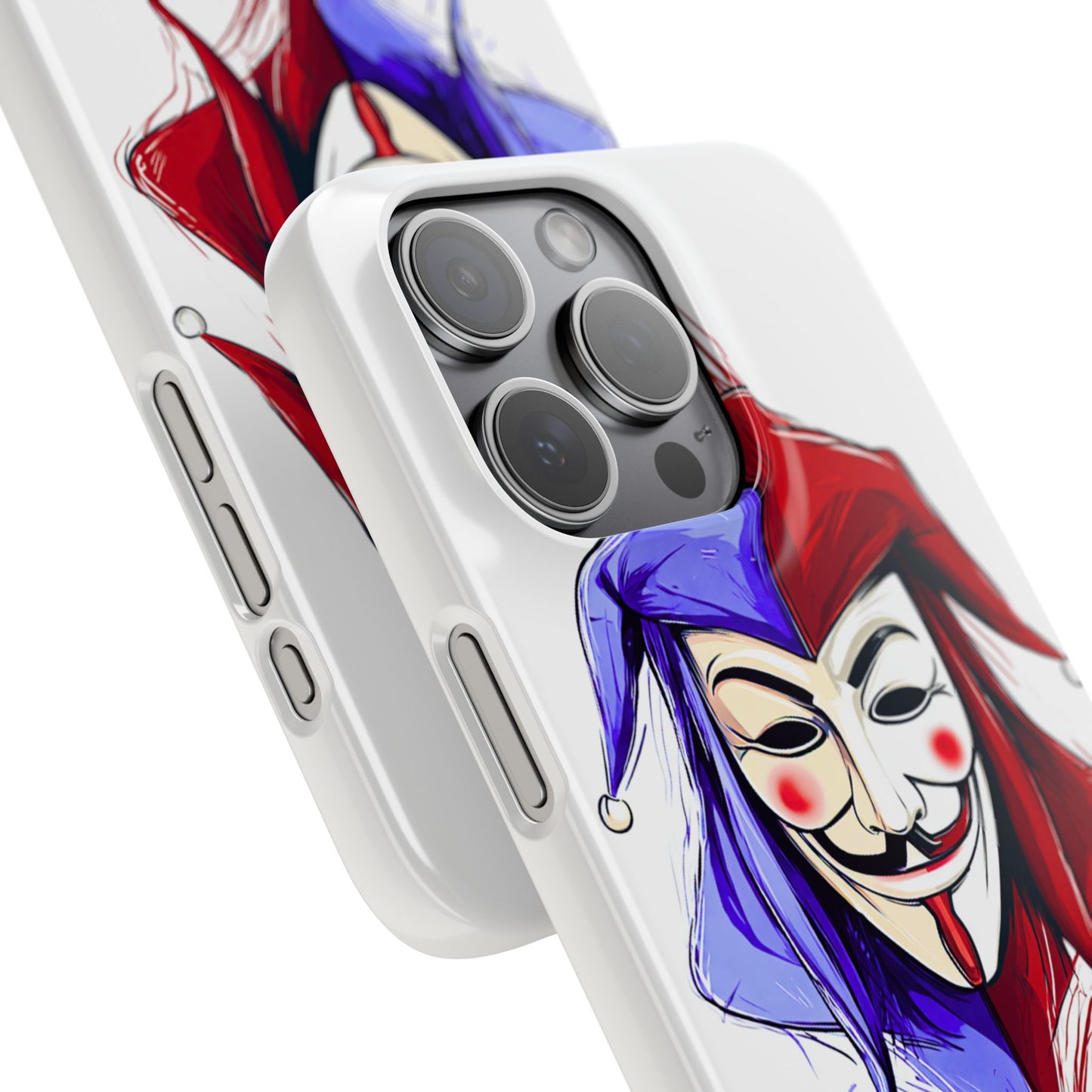 Joker & Anonimous Reunited Guy Fawkes Art Snap Case and Protective Phone Cover For iPhone and Samsung