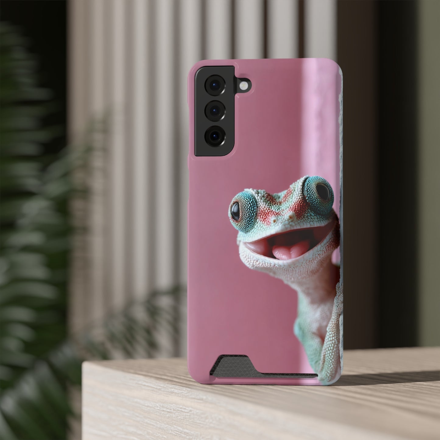 Whimsical Phone Case with Card Holder - Cute Gecko Design, Fun Gift for Kids, Stylish Accessory for Everyday Use, Perfect for [...]