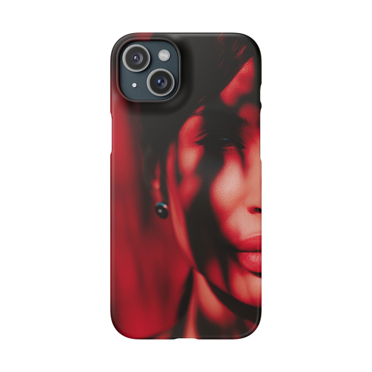 Stylish Snap Cases for Phone, Artistic Phone Cover, Unique Gifts, Red Aesthetic Case, Trendy Accessory, Vibrant Protection