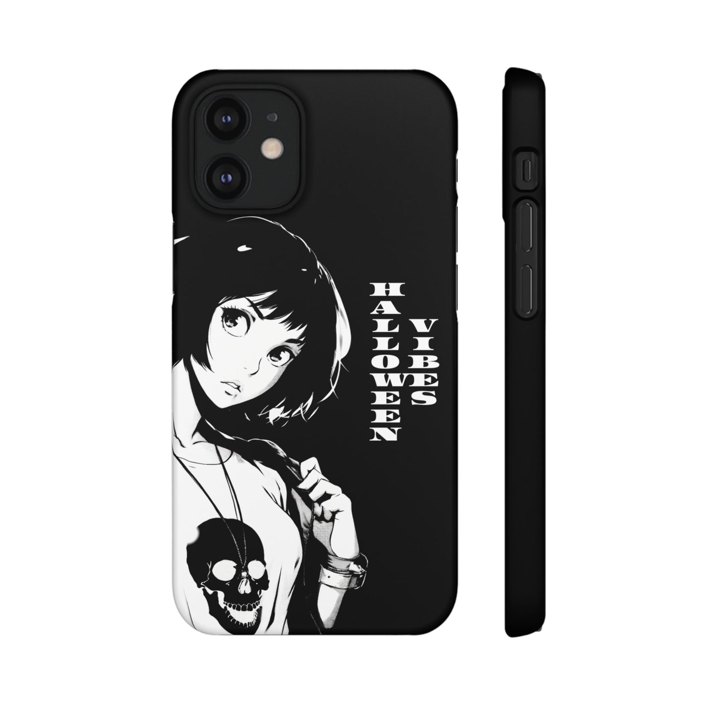 Halloween Vibes Snap Case Black and White Protective Phone Cover for iPhone and Samsung