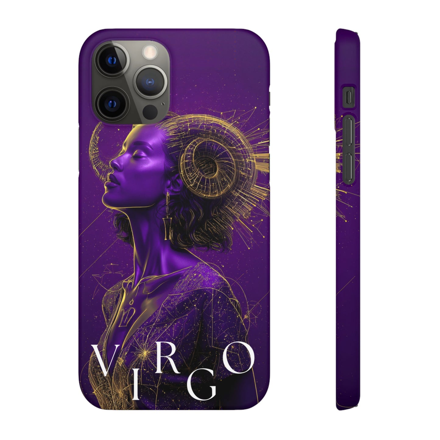 Purple Gold Celestial Virgo Snap Case and Protective Cover for Samsung and iPhone