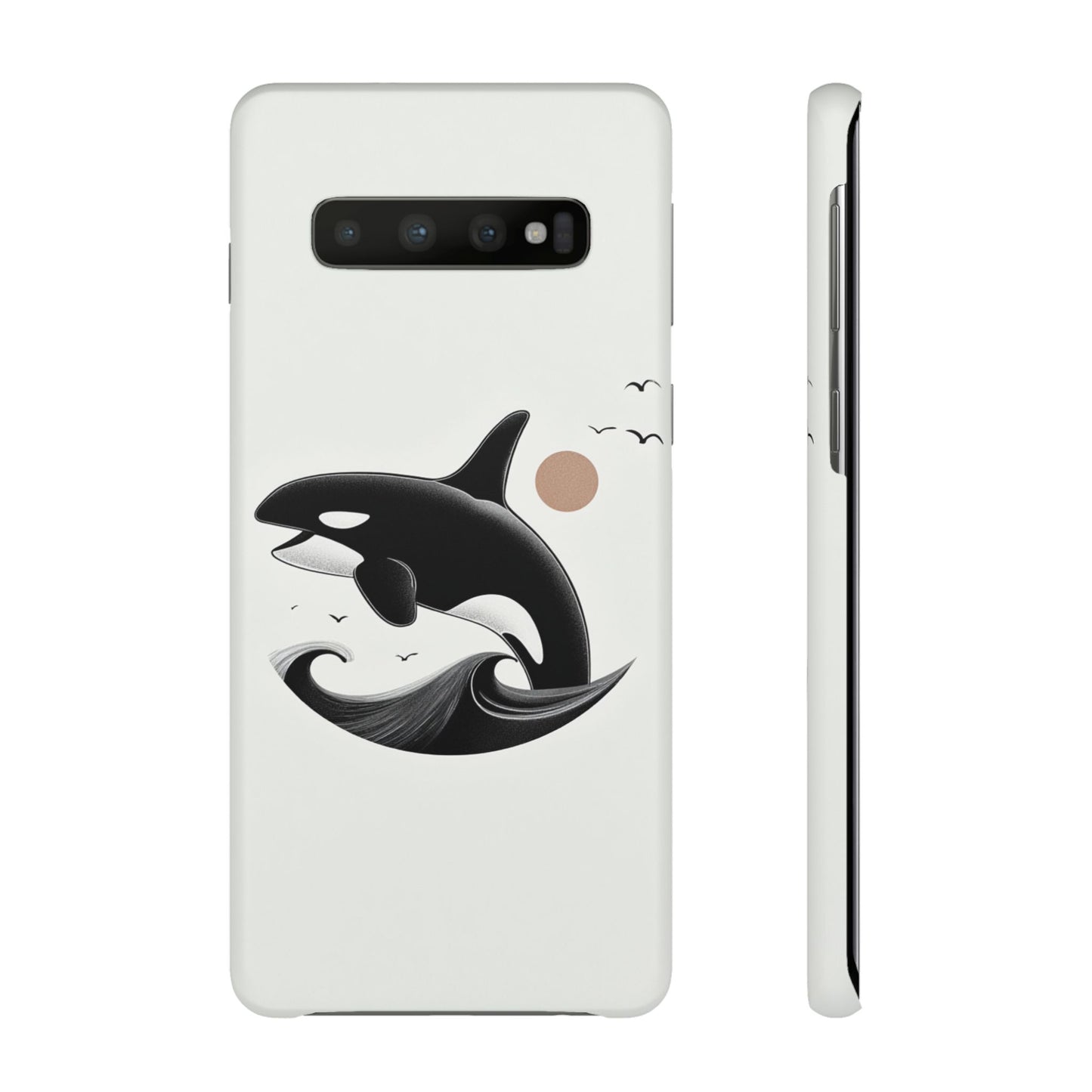 Whale Splash Phone Case | Ocean Lover Gift, Marine Art, Snap Cases, Cute Whale Design, Custom Phone Accessories