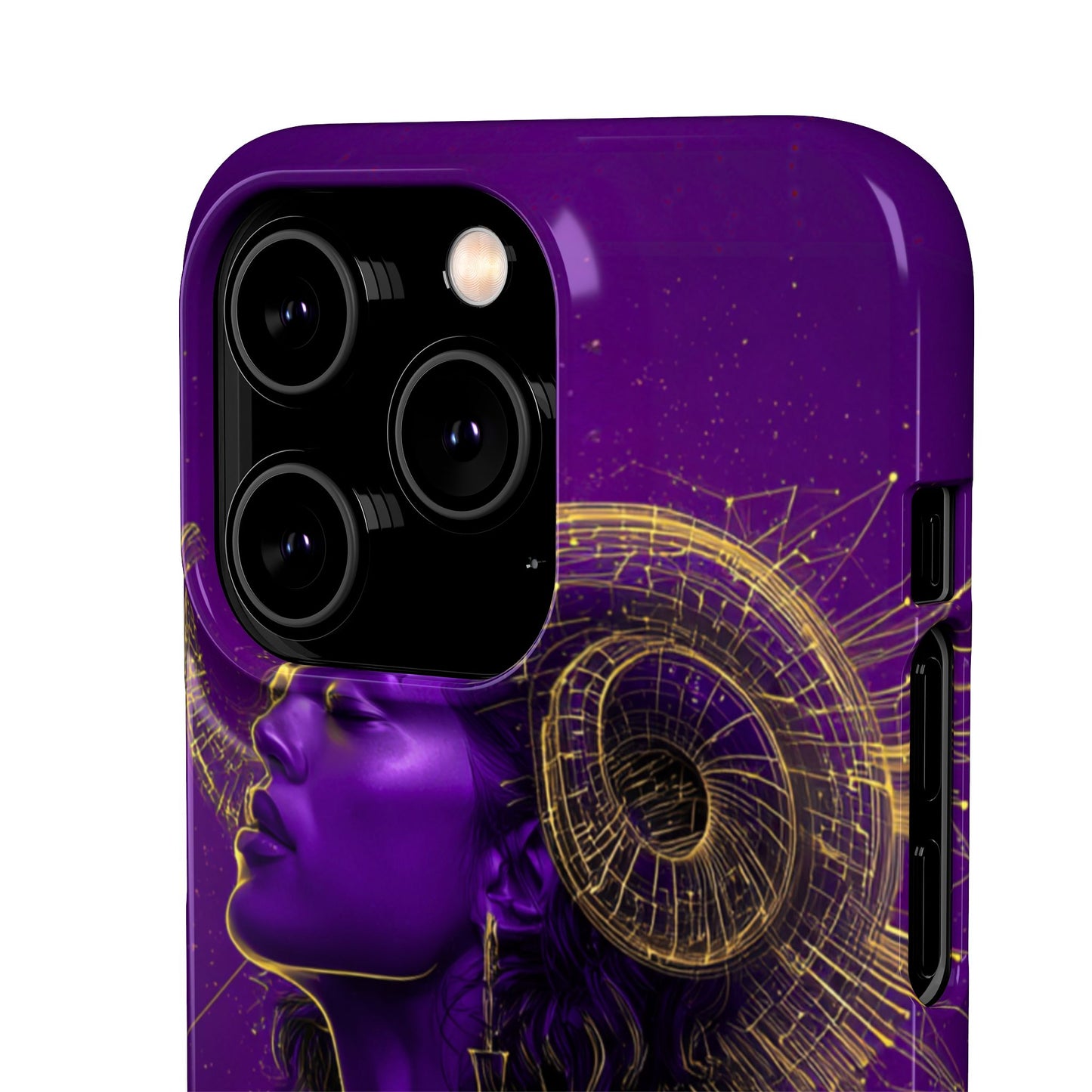 Purple & Gold Celestial Virgo Phone Case – Snap Cover for Samsung & iPhone
