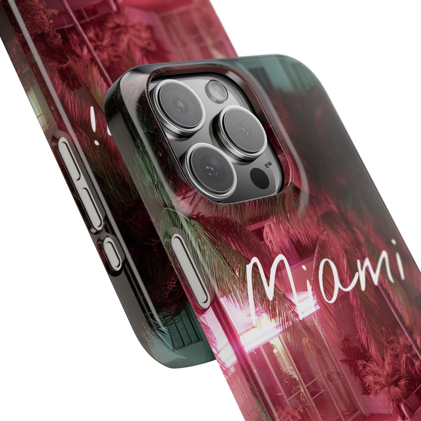 Miami Vibes Snap Case, Tropical Phone Cover, Summer Accessory, Gift for Travel Lovers, Neon Aesthetic, Beach-themed Tech