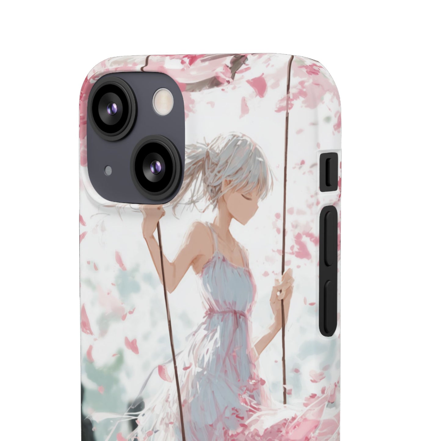 Elegant Floral Snap Cases for iPhone, Personalized Phone Covers, Cute Spring Gifts, Anime Aesthetic Accessories, Flower-themed Cell [...]