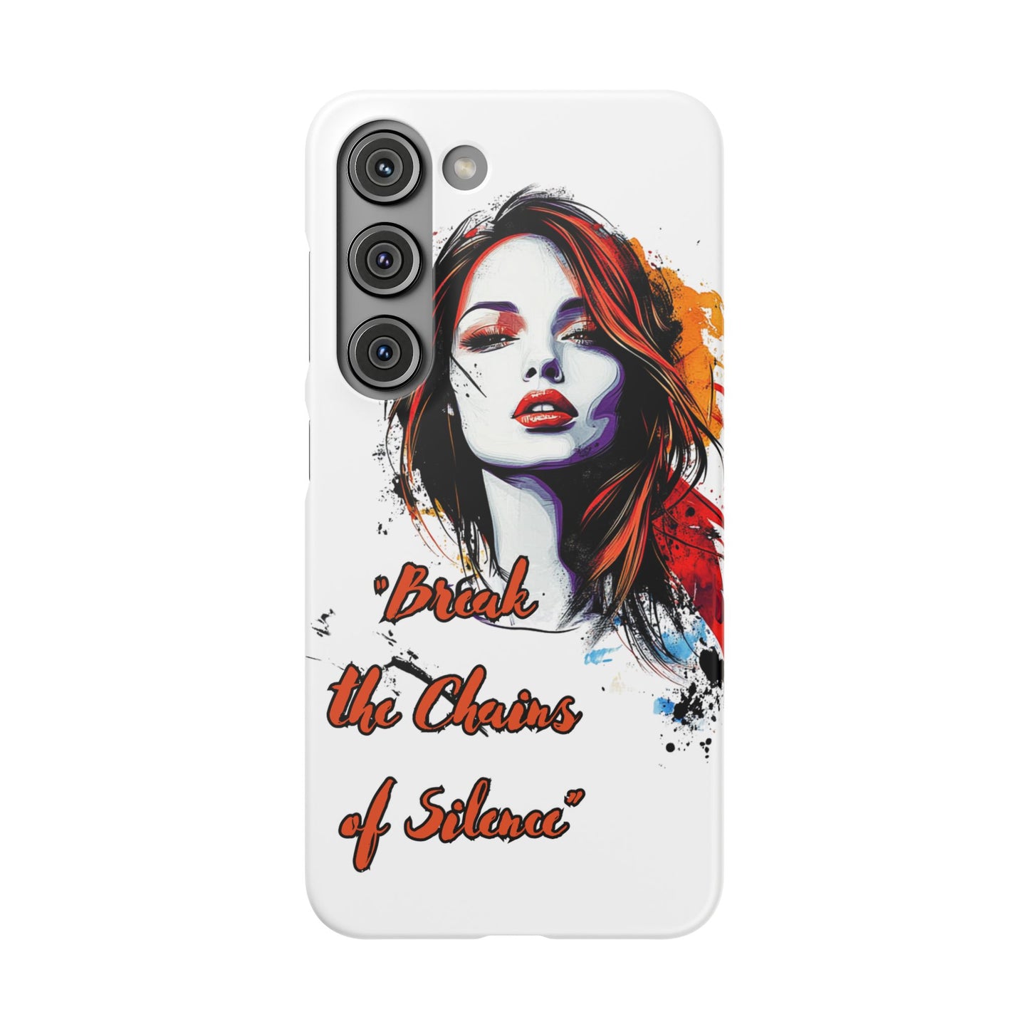 Empowering Art Snap Cases, Phone Cover, Break the Chains of Silence, Unique Gift, Inspirational Tech Accessories