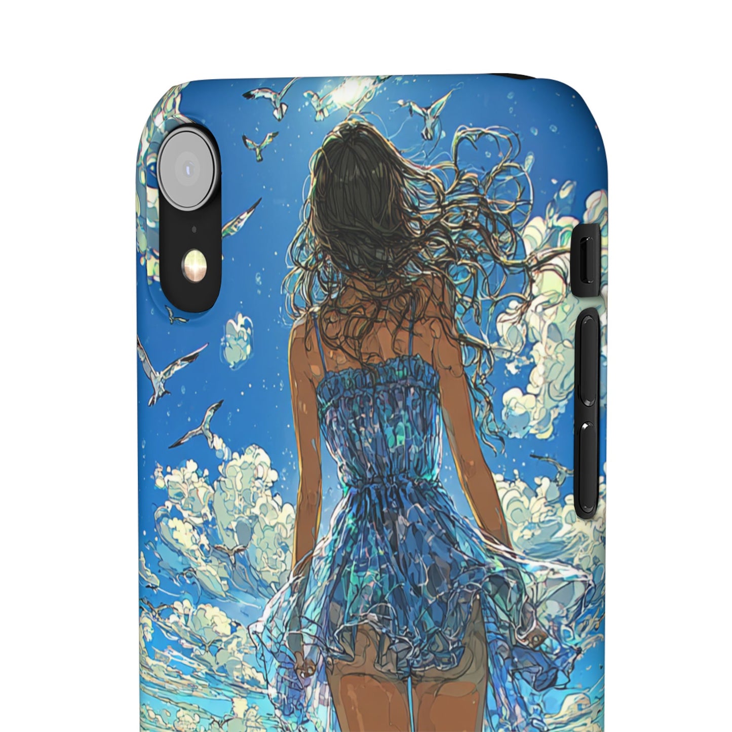 Summer Breeze Snap Case, Ocean Art Phone Cover, Beach Vibes Cell Case, Gift for Her, Custom Phone Accessory