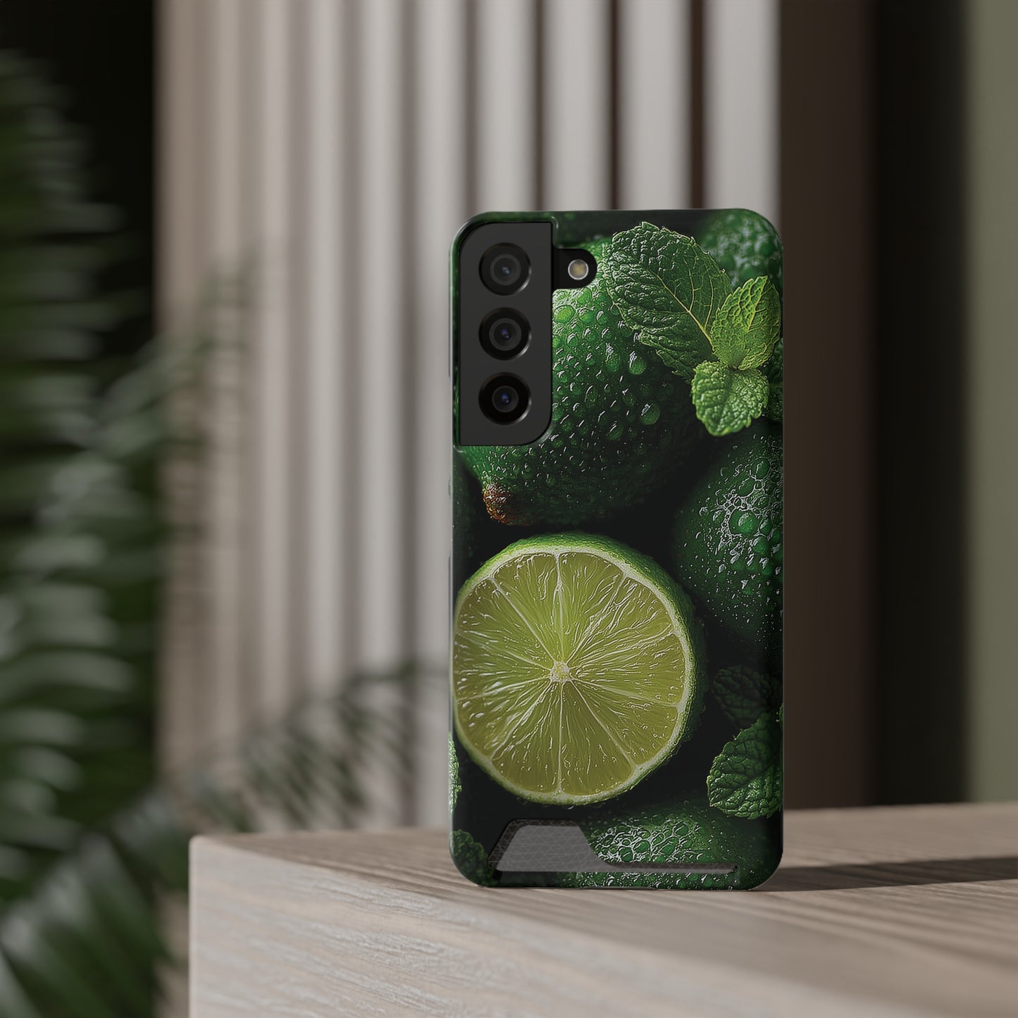 Fresh Lime Phone Case with Card Holder, Citrus Design, Perfect Gift for Summer, Stylish and Functional, Eco-friendly Accessories, [...]