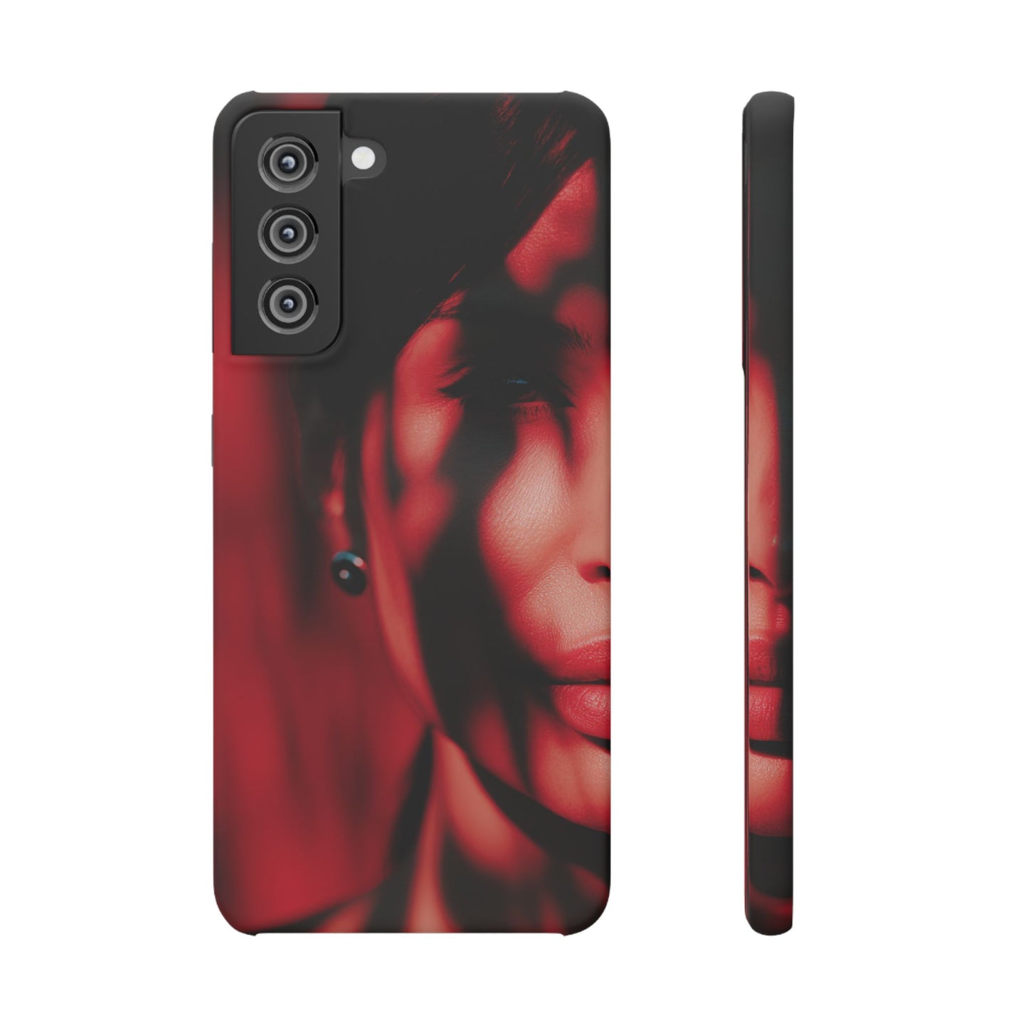 Stylish Snap Cases for Phone, Artistic Phone Cover, Unique Gifts, Red Aesthetic Case, Trendy Accessory, Vibrant Protection