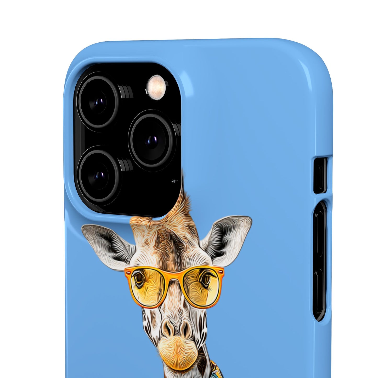Giraffe Blue Snap Case Phone Cover for Animal Lover Iphone and Samsung models