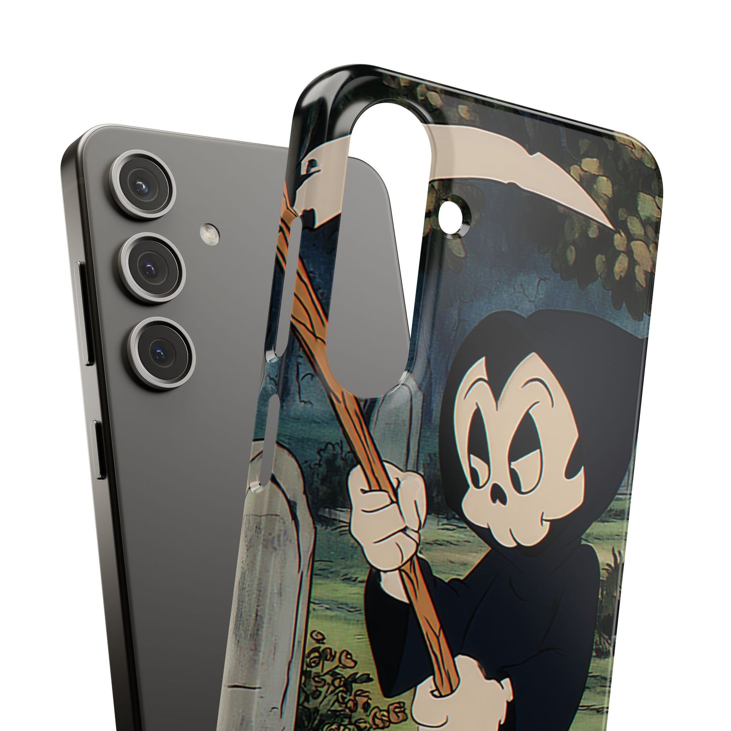 Grim Reaper Snap Case, Halloween Phone Case, Cute Death Phone Cover, Spooky Accessories, Unique Phone Protector