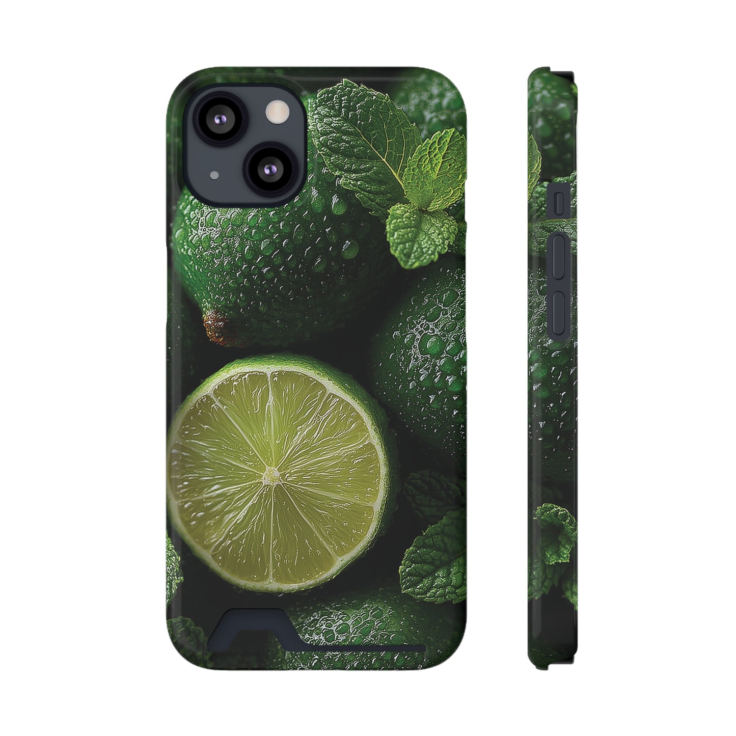 Fresh Lime Phone Case with Card Holder, Citrus Design, Perfect Gift for Summer, Stylish and Functional, Eco-friendly Accessories, [...]