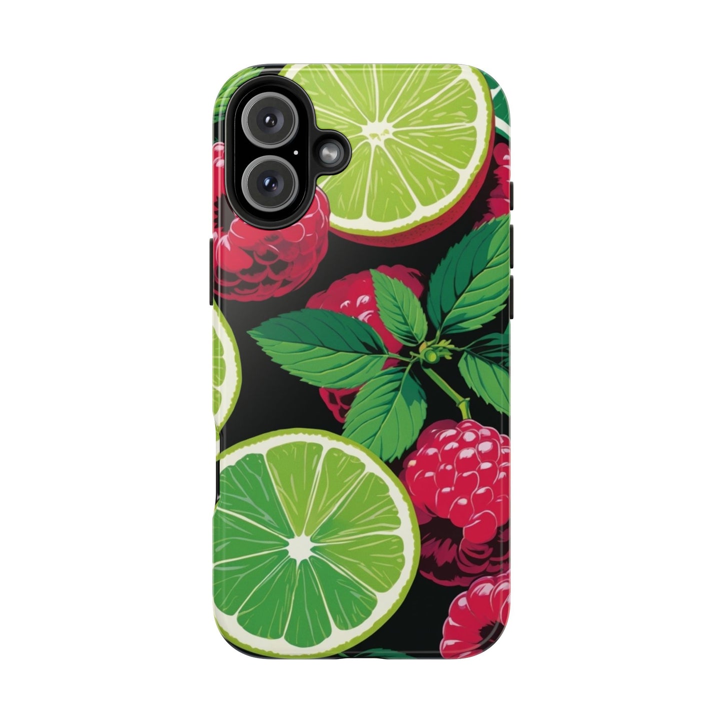 Raspberry Lime Spring iPhone 17 Tough Phone Case — Vibrant Floral Smartphone Protection