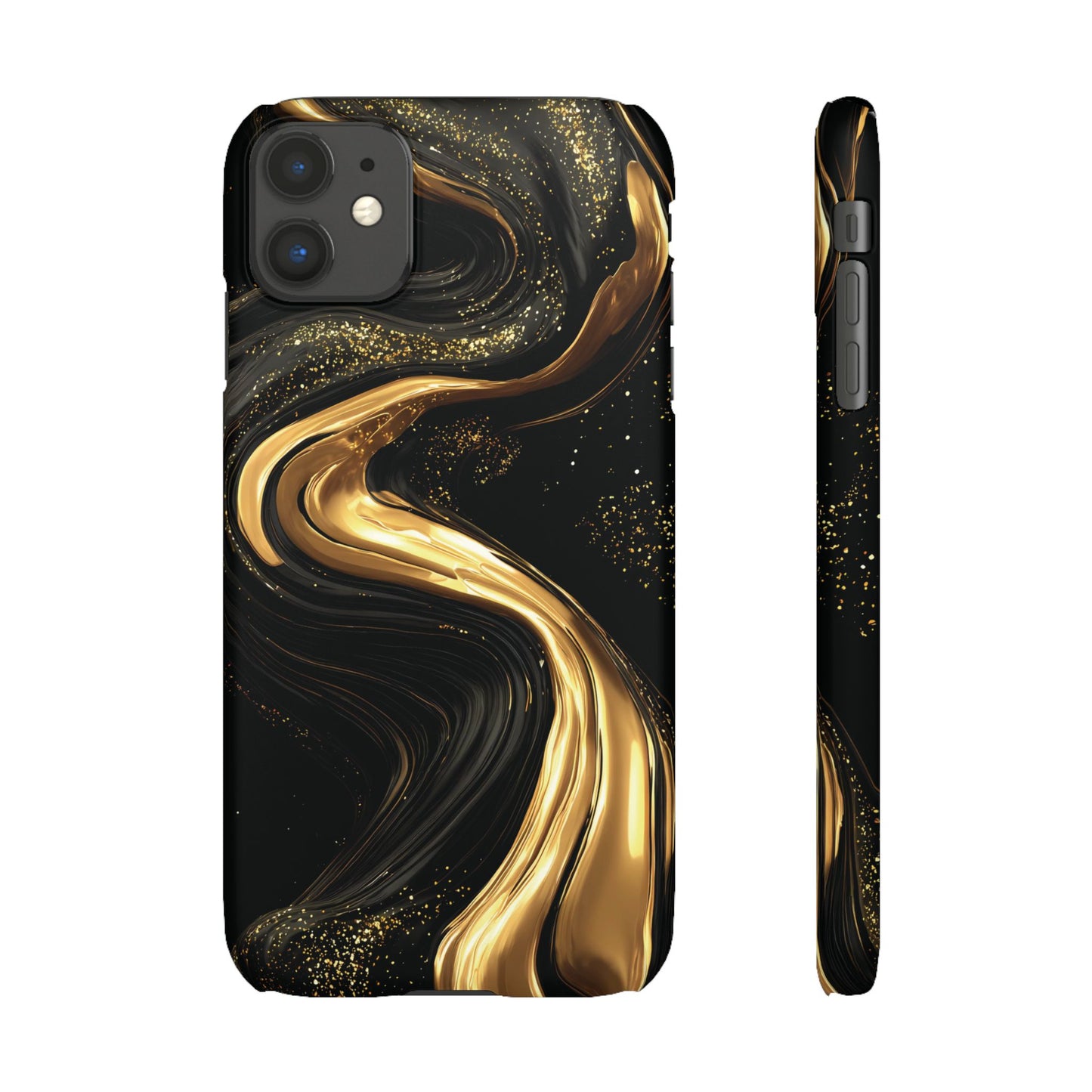 Elegant Gold Swirl Snap Case - Stylish Phone Cover, Modern Accessory, Gift for Her, Luxe Phone Case, Trendy Decor
