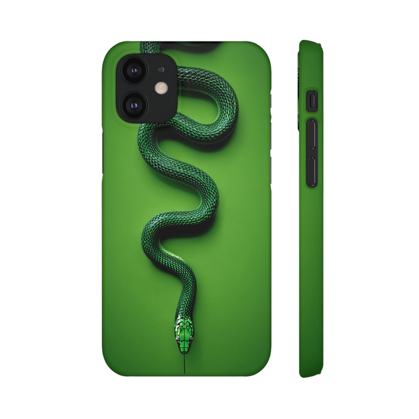 Green Snake Snap Case for iPhone, Stylish Phone Cover, Unique Gift, Trendy Accessory, Birthday, Nature Lover's Phone Case