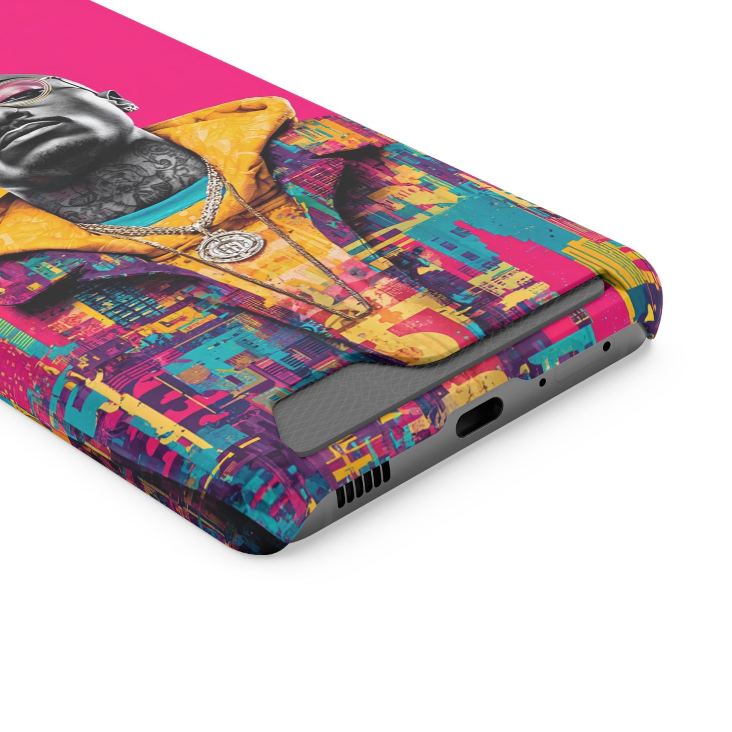 Vibrant Phone Case With Card Holder - Retro Style, Hip Hop Lover's Accessory, Colorful Gift, Music Enthusiast Essential, Unique Phone [...]