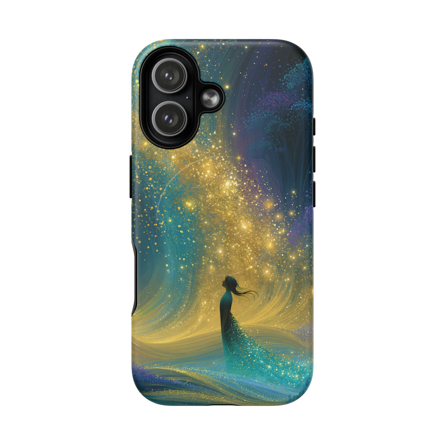 Mystical Nightfall Phone Case — Starry Silhouette Tough Magnetic Case