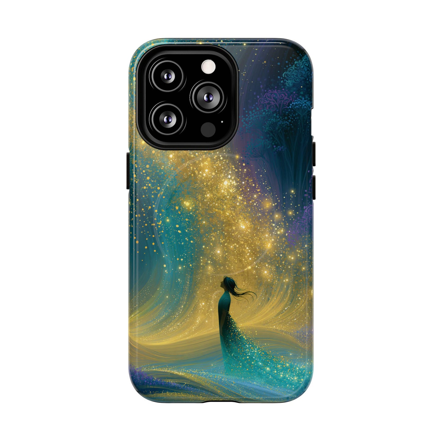 Mystical Nightfall Phone Case — Starry Silhouette Tough Magnetic Case