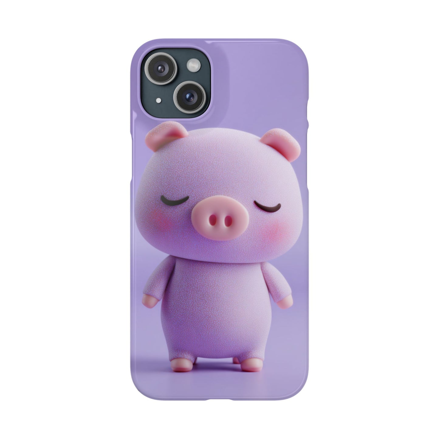 Cute Pig Snap Case for iPhone, Animal Lovers Phone Cover, Kawaii Aesthetic Accessory, Birthday Gift, Unique Phone Protection