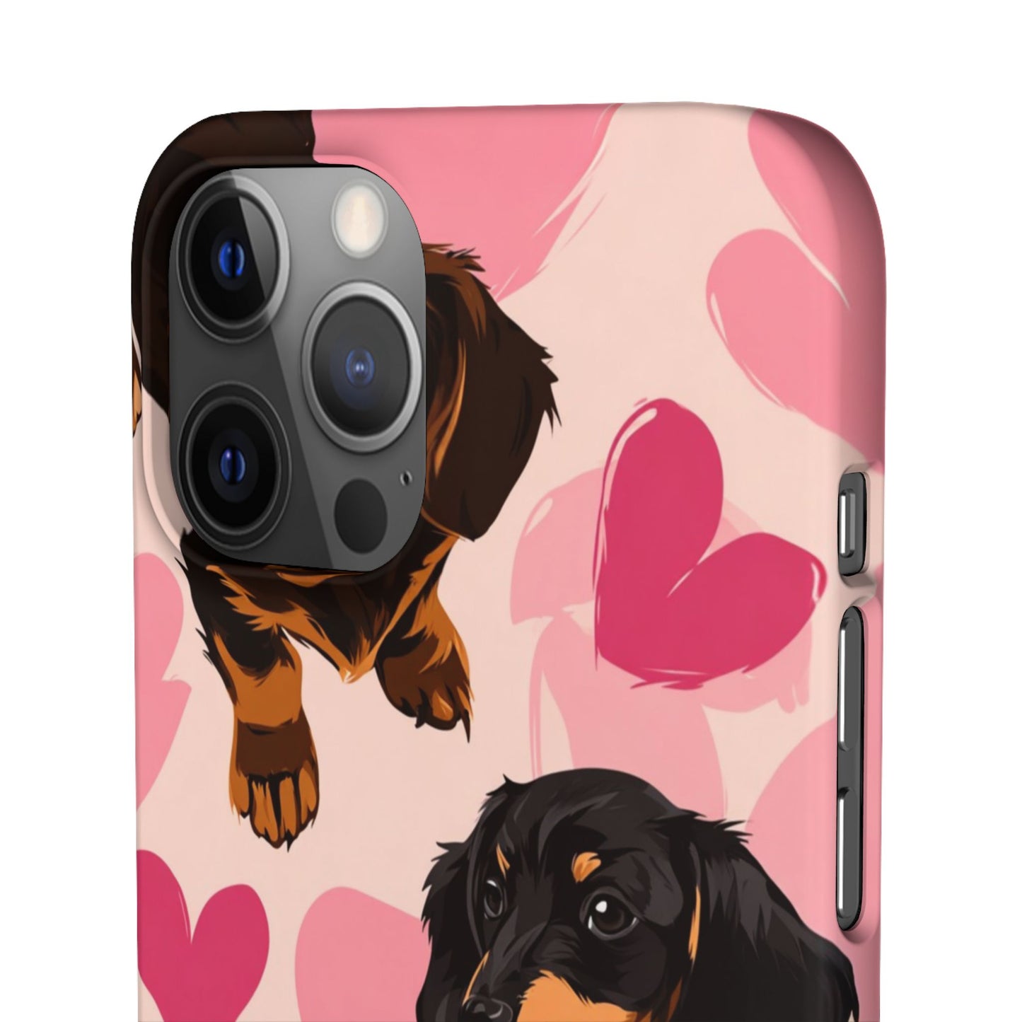 Pink Dachshund Love Phone Case for Iphone and Samsung Customistion and Free Shipping Avvialable