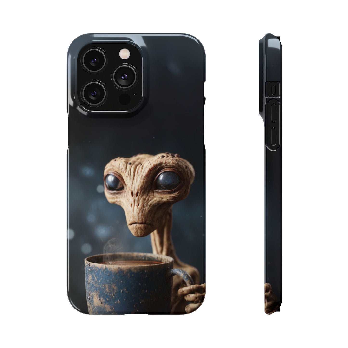 Alien Coffee Snap Case, Unique Phone Cover, Pop Culture Accessory, Gift for Sci-Fi Lovers, Customizable Phone Case