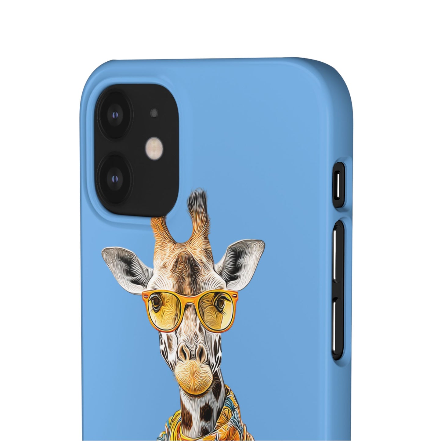 Giraffe Blue Snap Case Phone Cover for Animal Lover Iphone and Samsung models