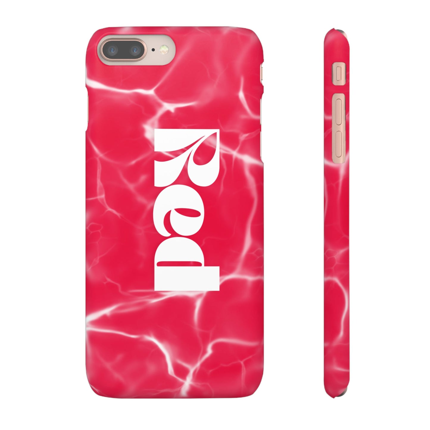 Vibrant Red Snap Case for iPhone, Trendy Phone Cover, Gift for Her, Summer Accessory, Stylish Tech Protection