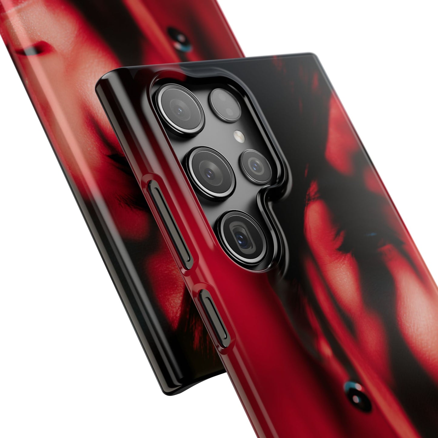 Stylish Snap Cases for Phone, Artistic Phone Cover, Unique Gifts, Red Aesthetic Case, Trendy Accessory, Vibrant Protection