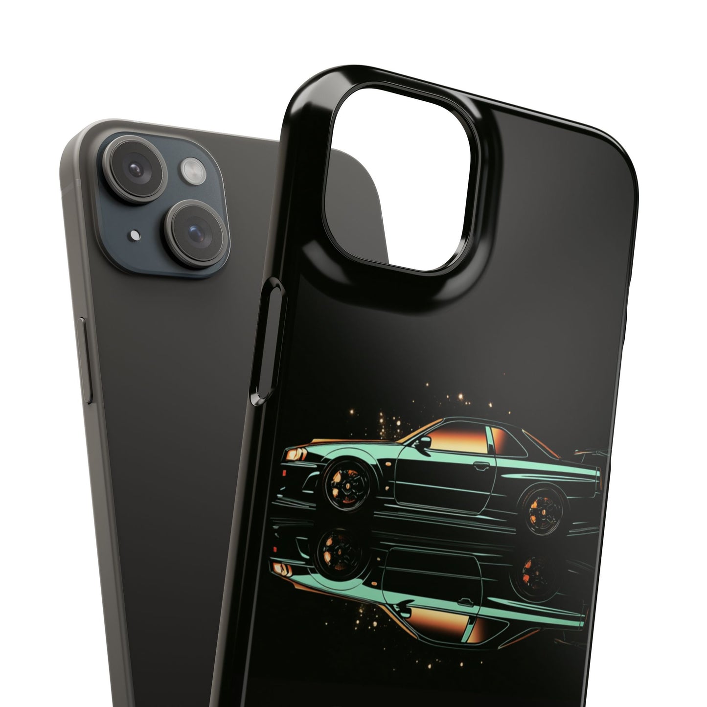 Green Skyleine R34 GTR Art Snap Case and Protective Phone Cover For iPhone and Samsung