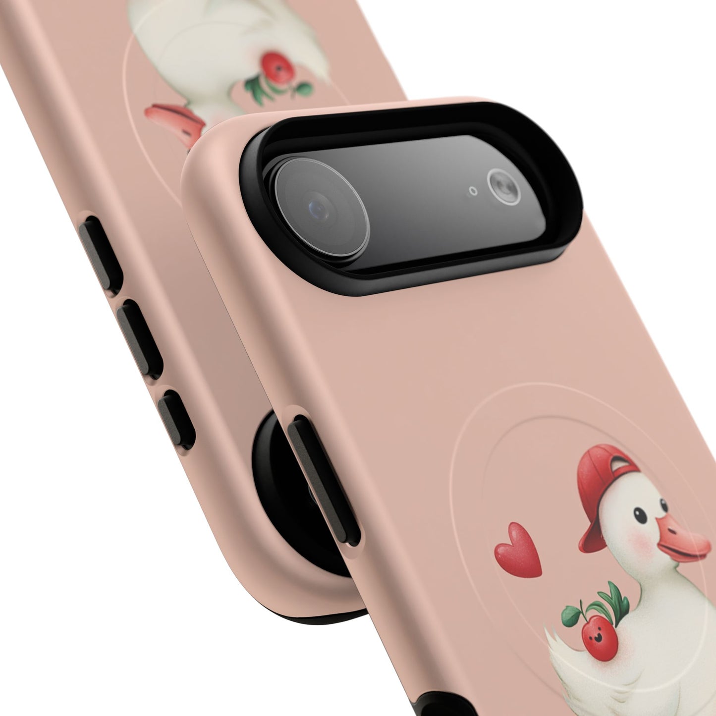 Duck Skateboard Magnetic Phone Case — Cute Pink Protective iPhone Cover