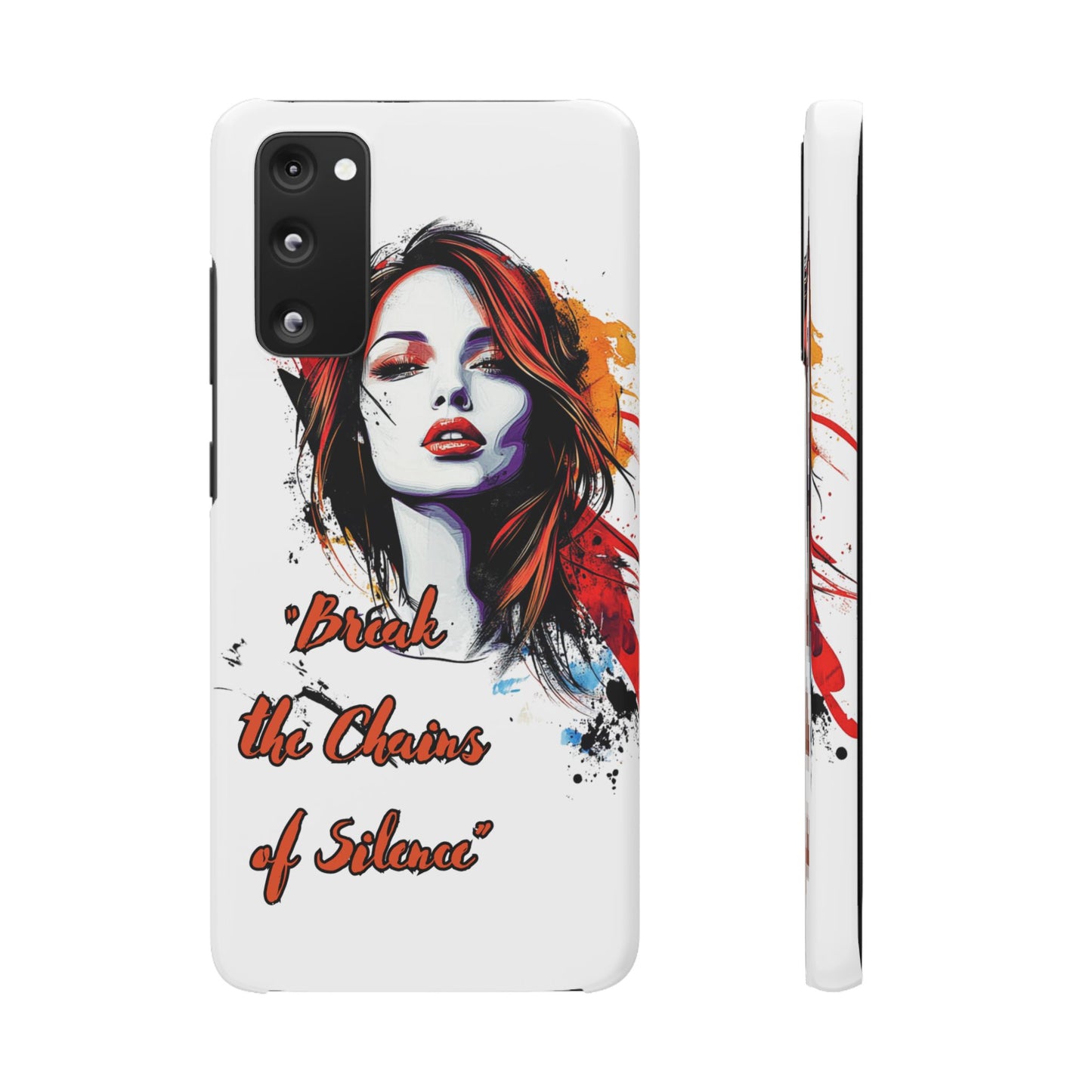 Empowering Art Snap Cases, Phone Cover, Break the Chains of Silence, Unique Gift, Inspirational Tech Accessories
