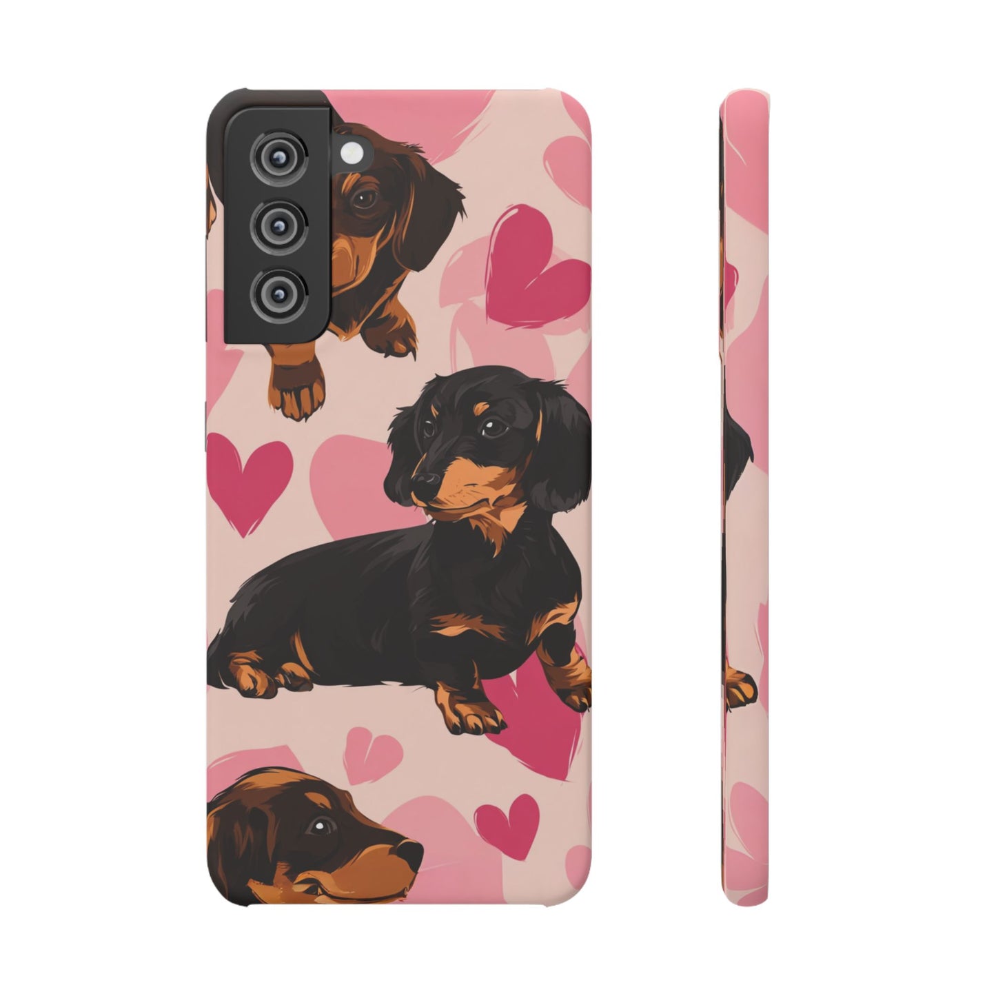 Pink Dachshund Love Phone Case for Iphone and Samsung Customistion and Free Shipping Avvialable