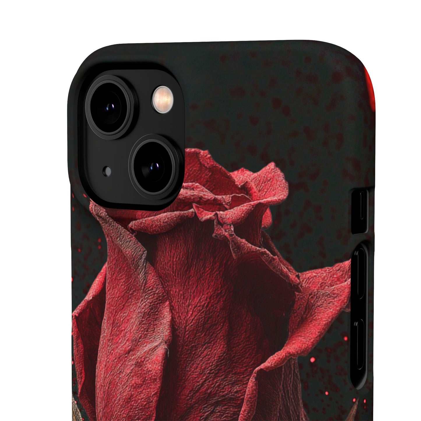 Romantic Rose Snap Case, Floral Phone Cover, Valentines Day Gift, Trendy Mobile Accessory, Heart Design Case, Elegant Phone Protector