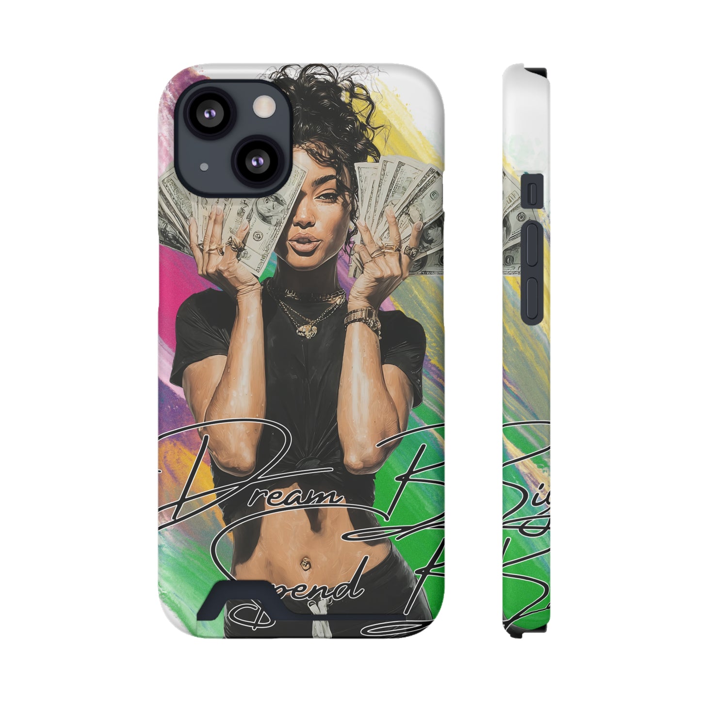 Vibrant Phone Case with Card Holder - Dream Big, Stylish Accessory for Teens & Young Adults, Perfect Gift for Birthdays, Graduations, [...]