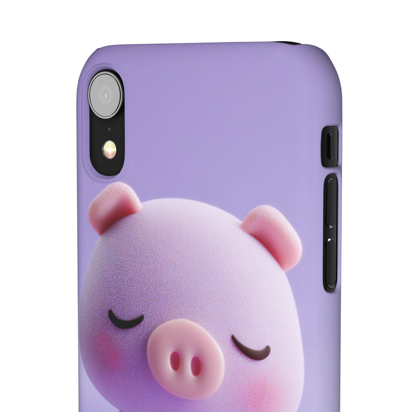 Cute Pig Snap Case for iPhone, Animal Lovers Phone Cover, Kawaii Aesthetic Accessory, Birthday Gift, Unique Phone Protection