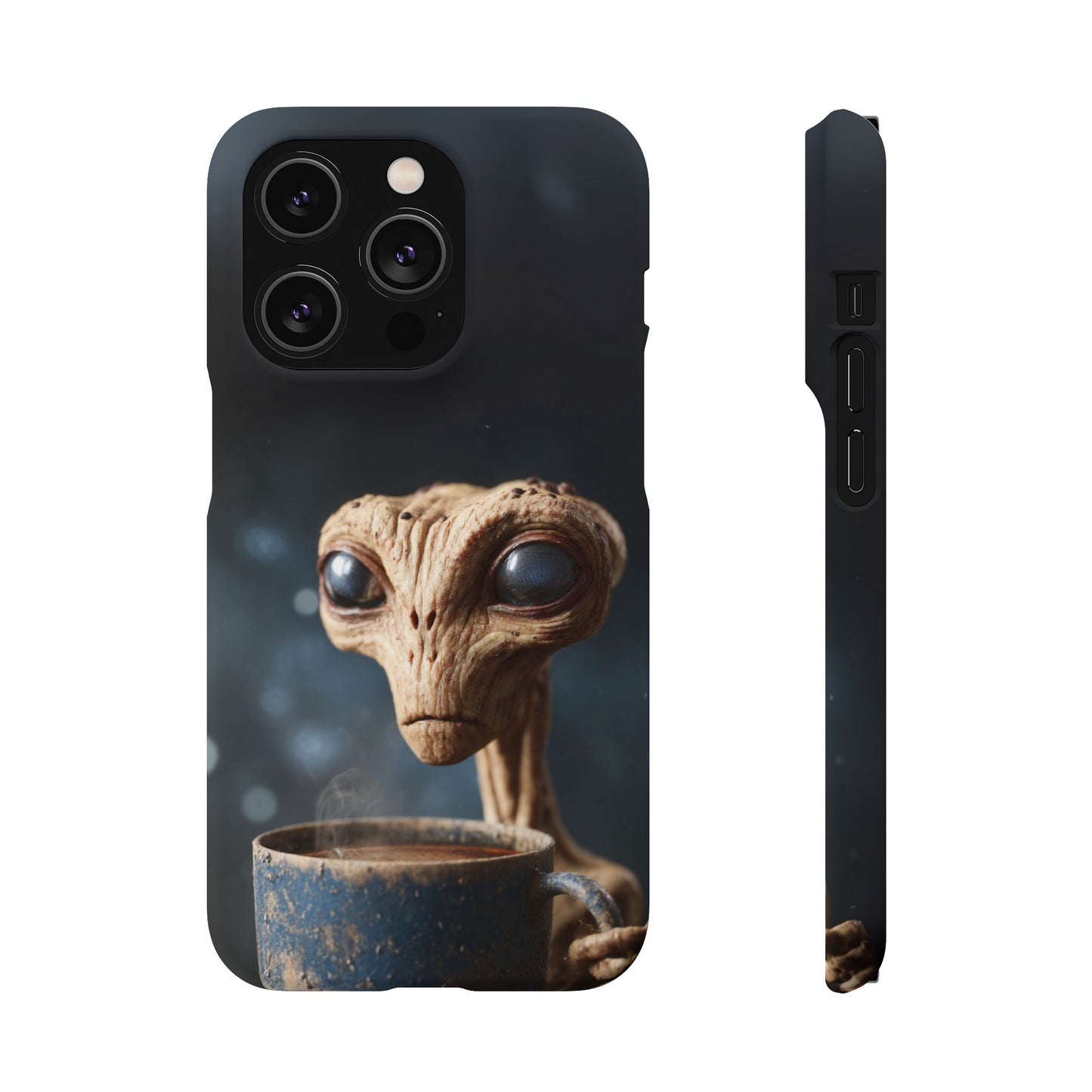 Alien Coffee Snap Case, Unique Phone Cover, Pop Culture Accessory, Gift for Sci-Fi Lovers, Customizable Phone Case