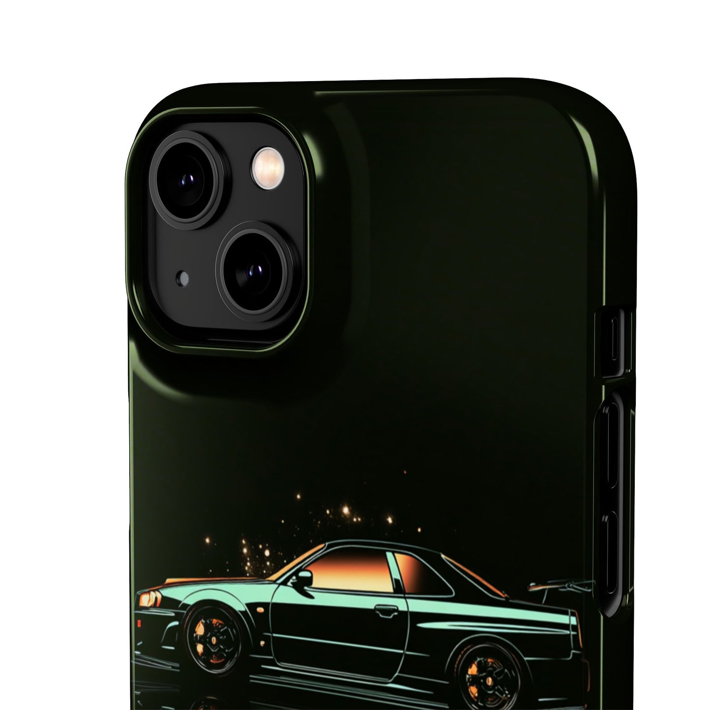 Green Skyleine R34 GTR Art Snap Case and Protective Phone Cover For iPhone and Samsung