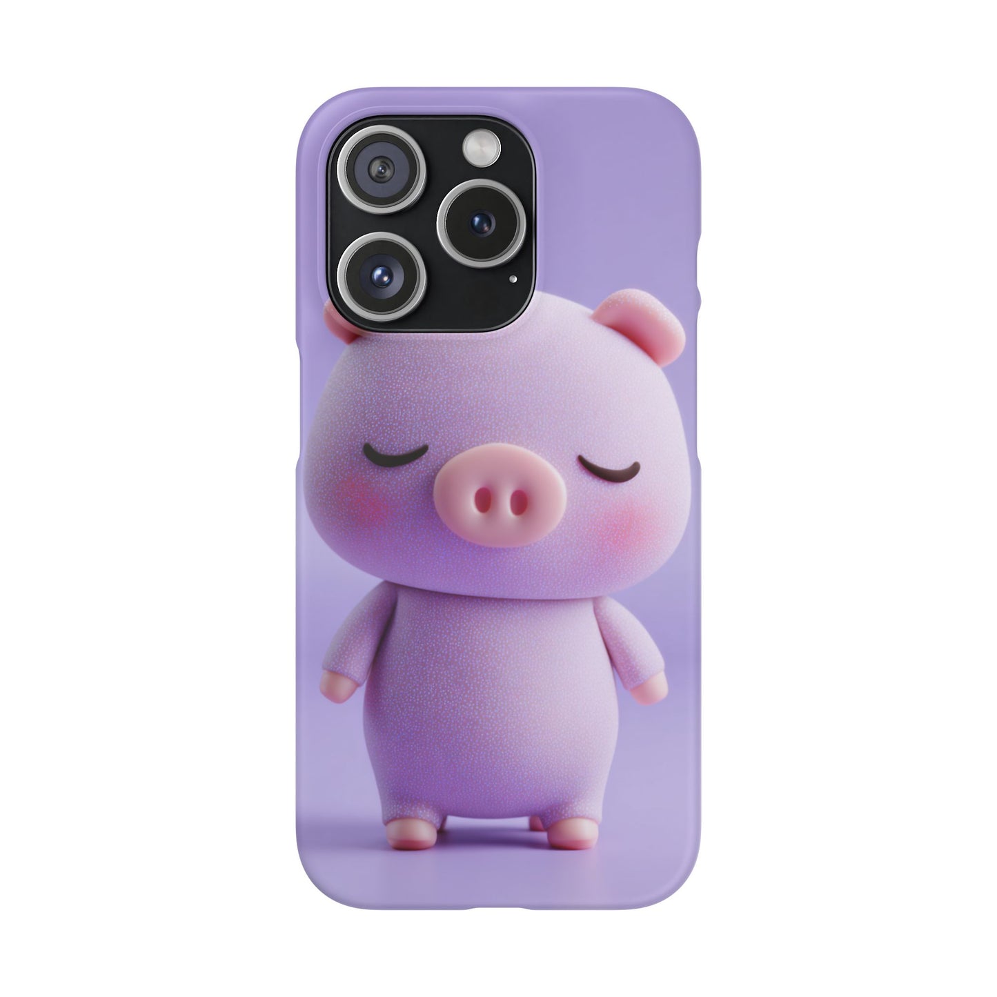 Cute Pig Snap Case for iPhone, Animal Lovers Phone Cover, Kawaii Aesthetic Accessory, Birthday Gift, Unique Phone Protection