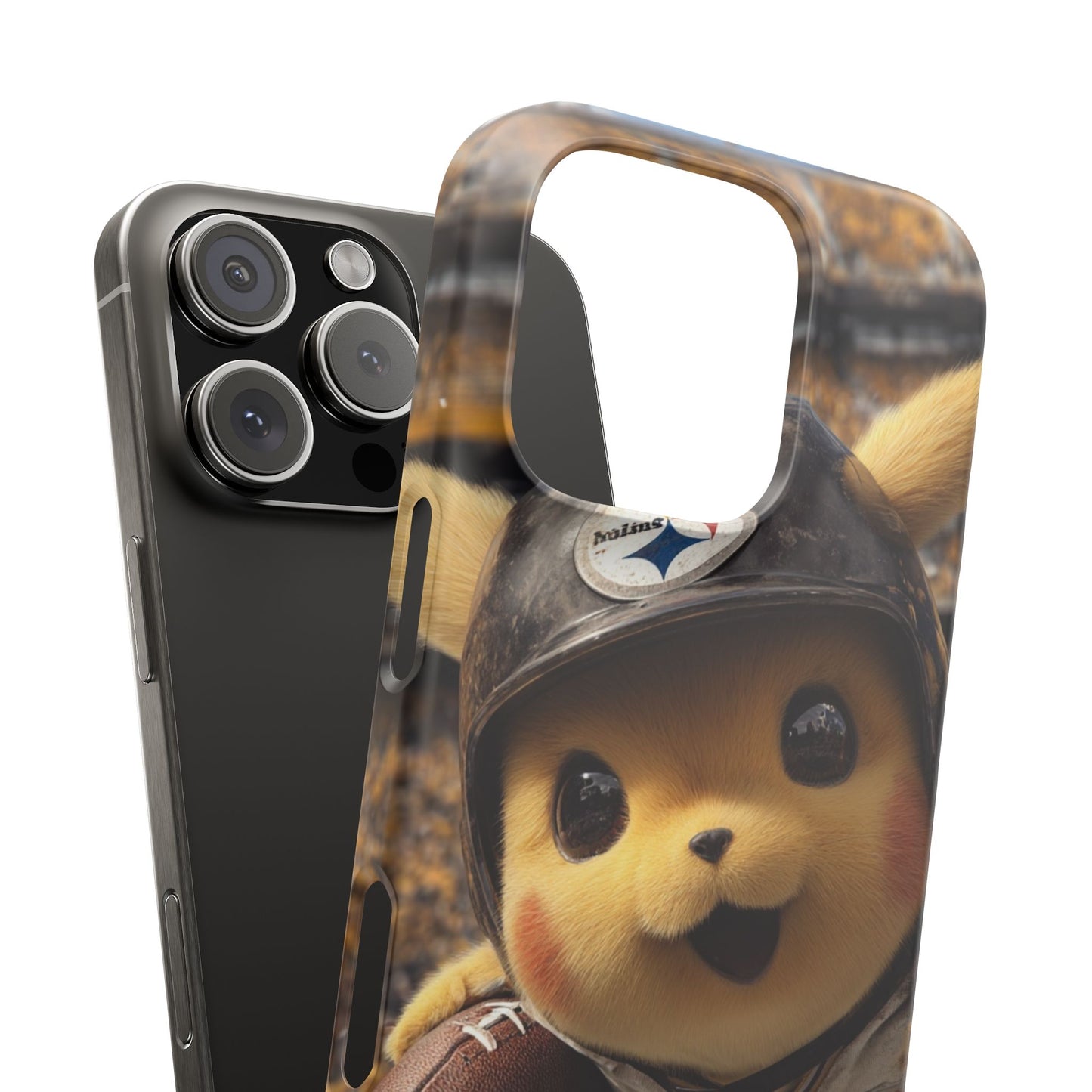 Fun Character Sports Snap Case, Phone Case, Fun Tech Accessory, Cute Gift for Gamers, Football Lovers, Kids.