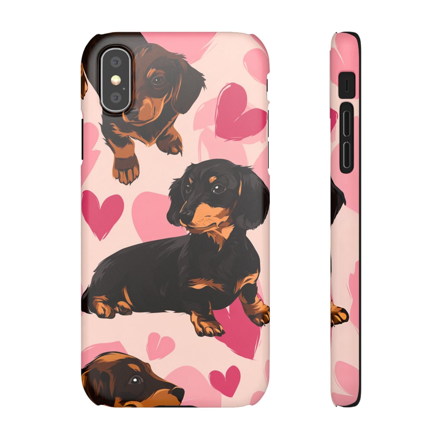 Pink Dachshund Love Phone Case for Iphone and Samsung Customistion and Free Shipping Avvialable