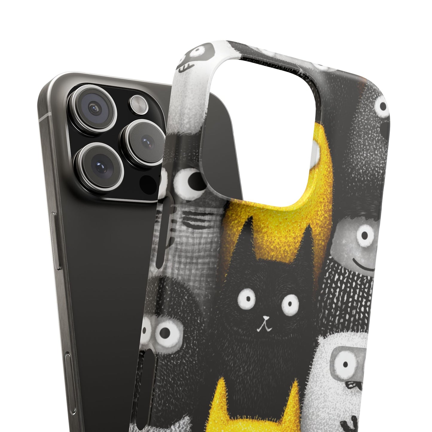 Colorful Character Snap Cases, Cute Phone Cover, Unique Gift for Kids, Fun Accessory, Perfect for Birthdays, Holidays