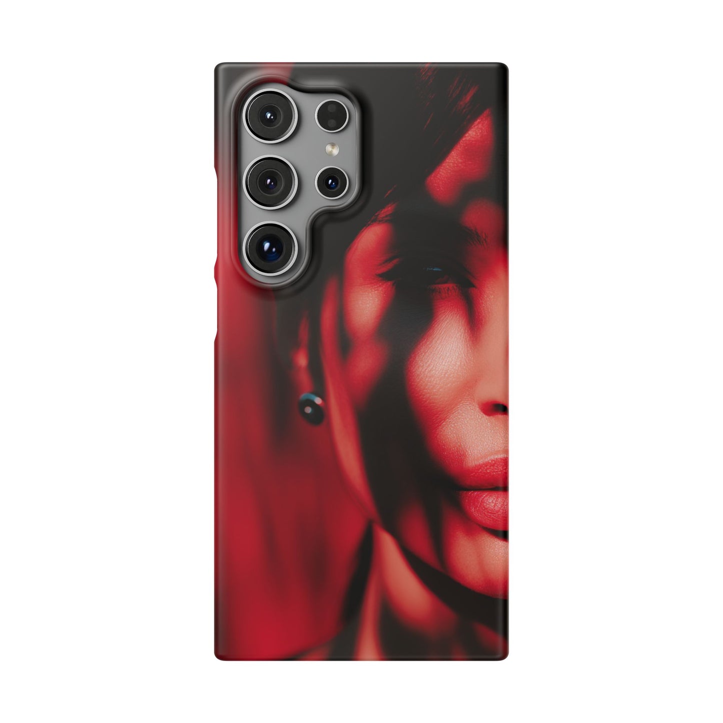Stylish Snap Cases for Phone, Artistic Phone Cover, Unique Gifts, Red Aesthetic Case, Trendy Accessory, Vibrant Protection