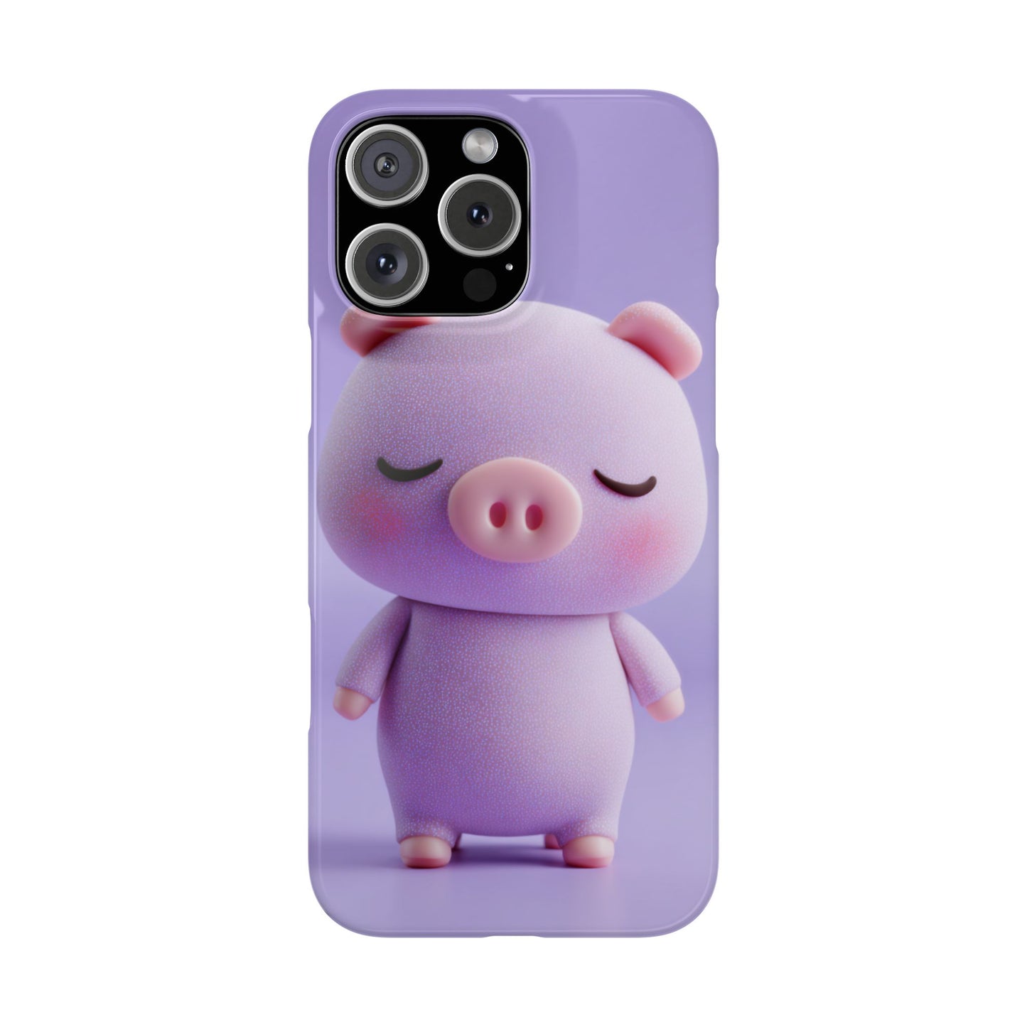 Cute Pig Snap Case for iPhone, Animal Lovers Phone Cover, Kawaii Aesthetic Accessory, Birthday Gift, Unique Phone Protection