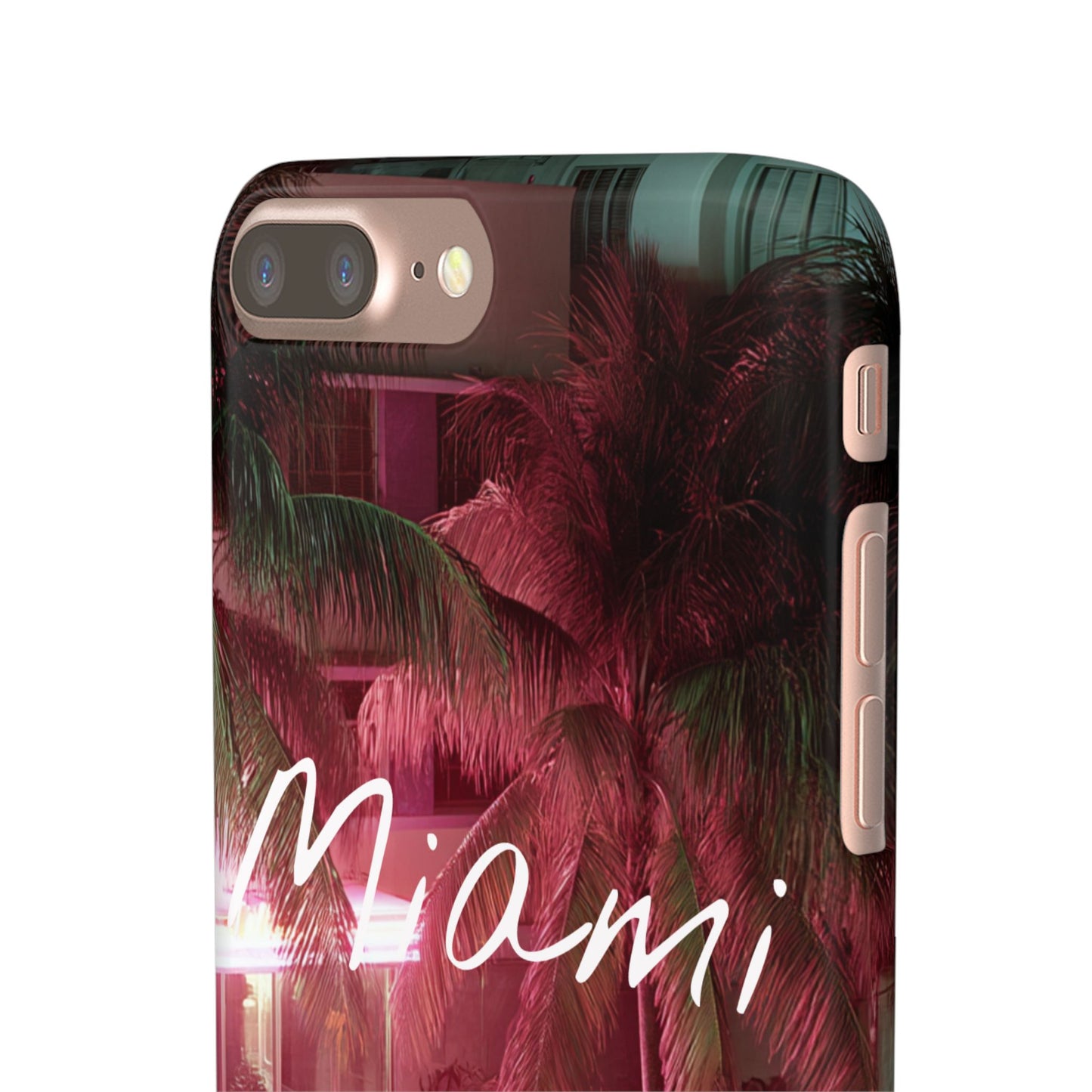 Miami Vibes Snap Case, Tropical Phone Cover, Summer Accessory, Gift for Travel Lovers, Neon Aesthetic, Beach-themed Tech