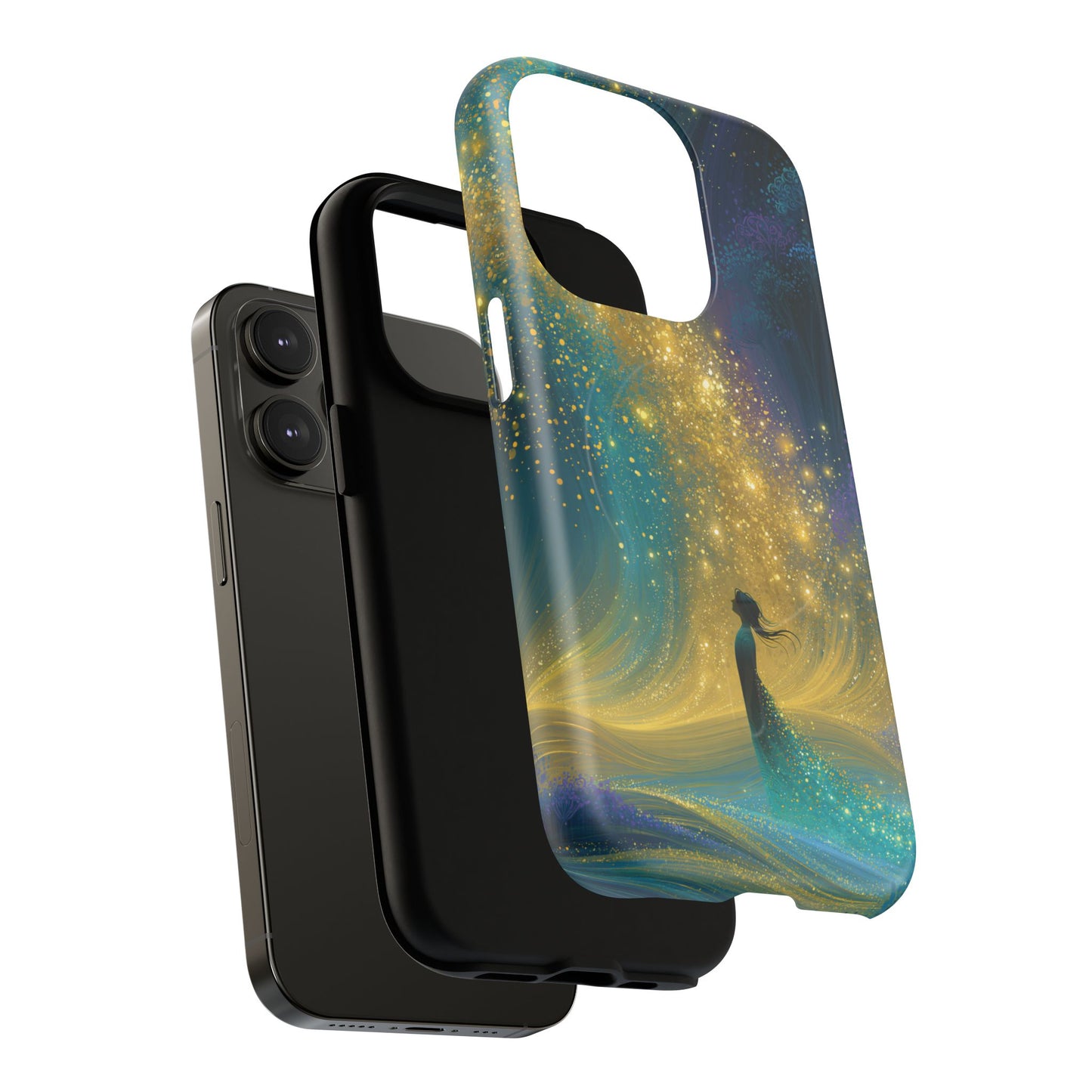 Mystical Nightfall Phone Case — Starry Silhouette Tough Magnetic Case