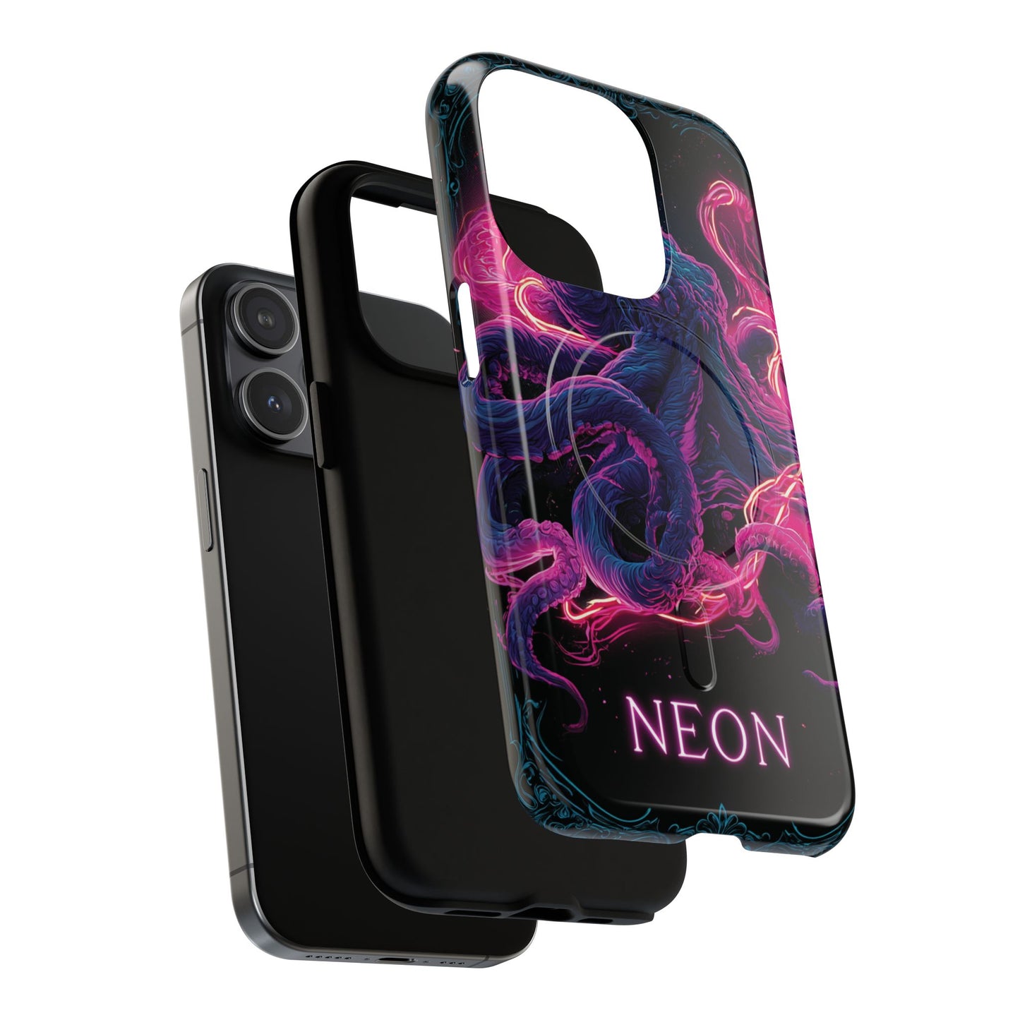 Neon Octopus Phone Case — Tough Magnetic Protective Cover