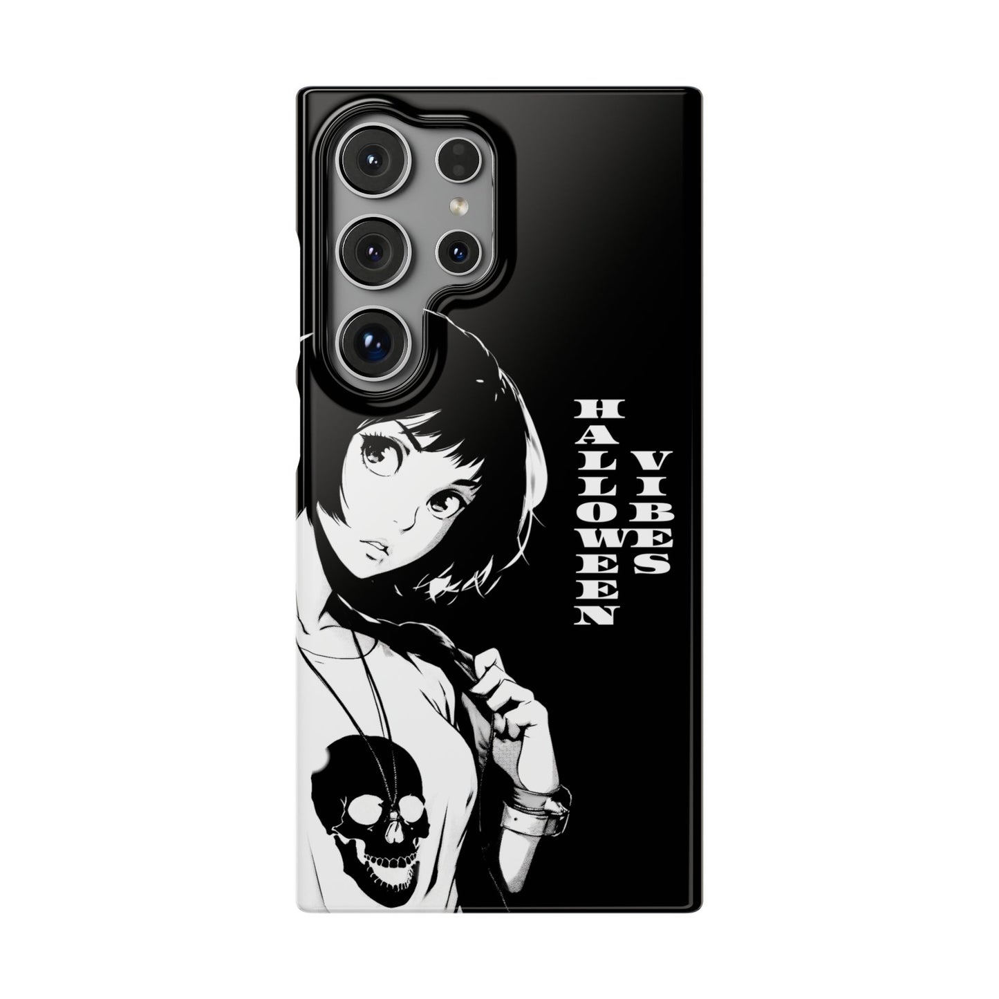 Halloween Vibes Snap Case Black and White Protective Phone Cover for iPhone and Samsung