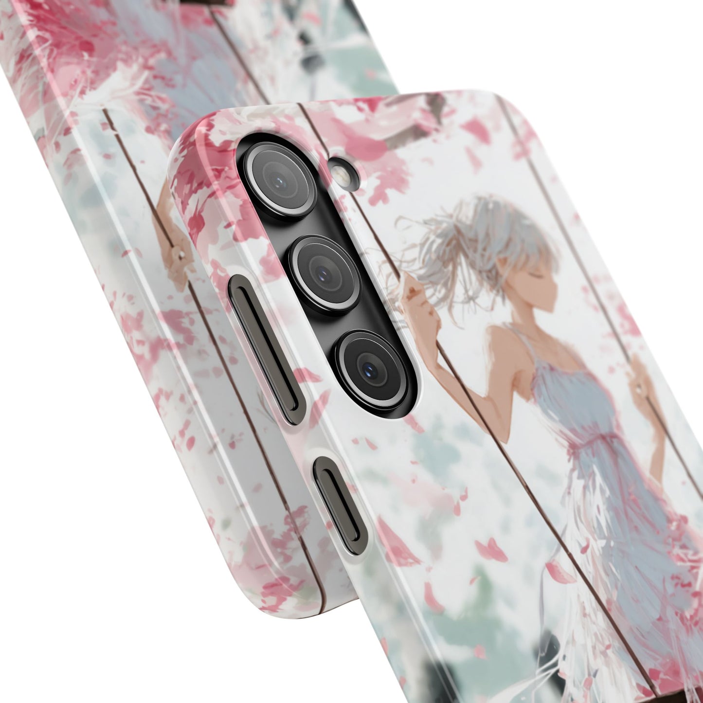 Elegant Floral Snap Cases for iPhone, Personalized Phone Covers, Cute Spring Gifts, Anime Aesthetic Accessories, Flower-themed Cell [...]
